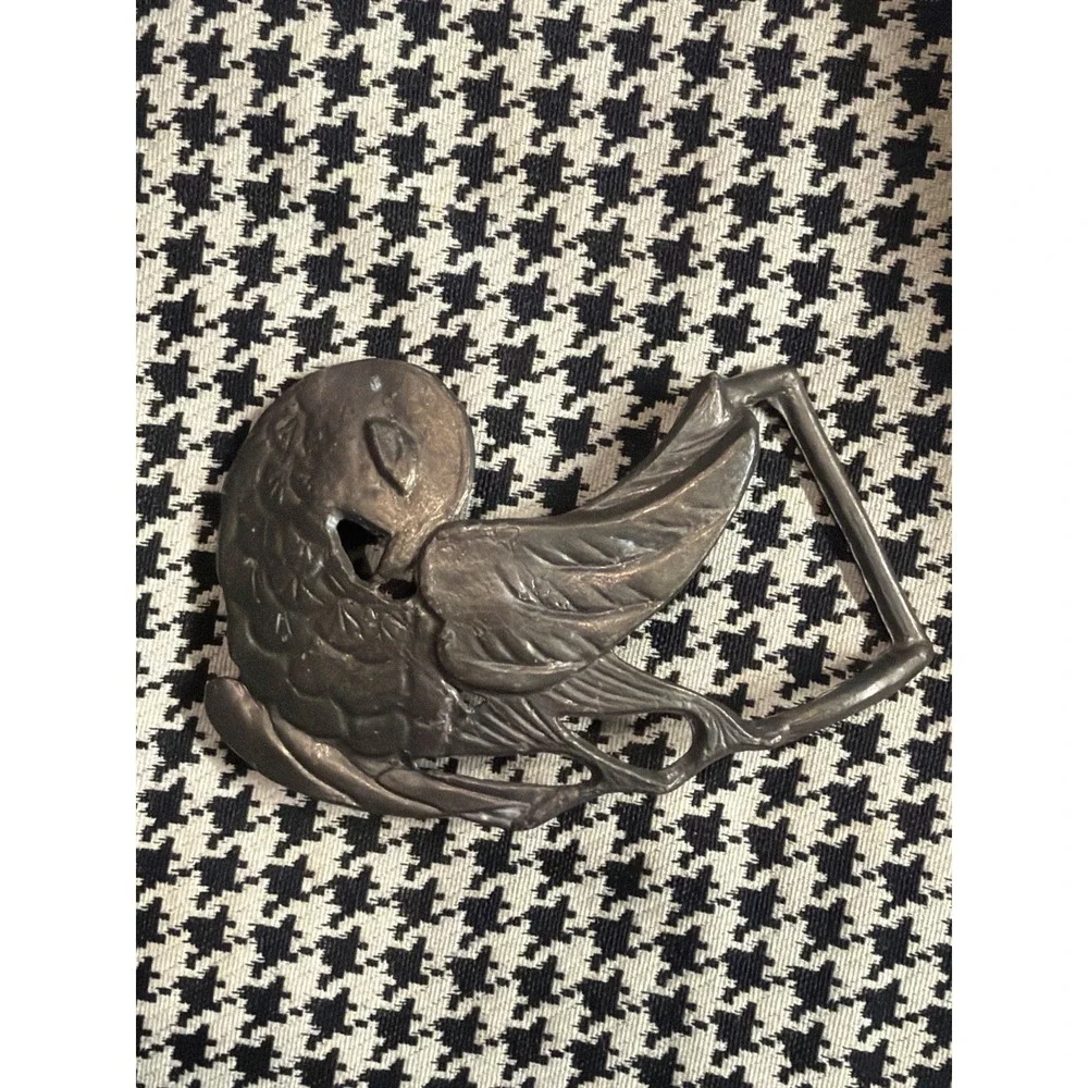 VTG Whimsy Accurate 5280 Parrot Belt Buckle Metal Brass? Tropical Bird Boho